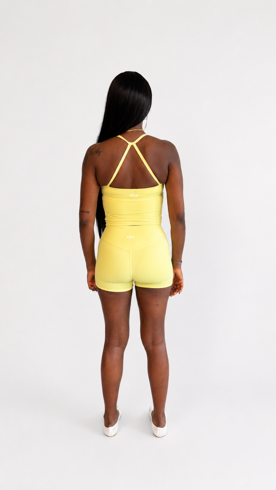 SS Butter Yellow Cross Back Set